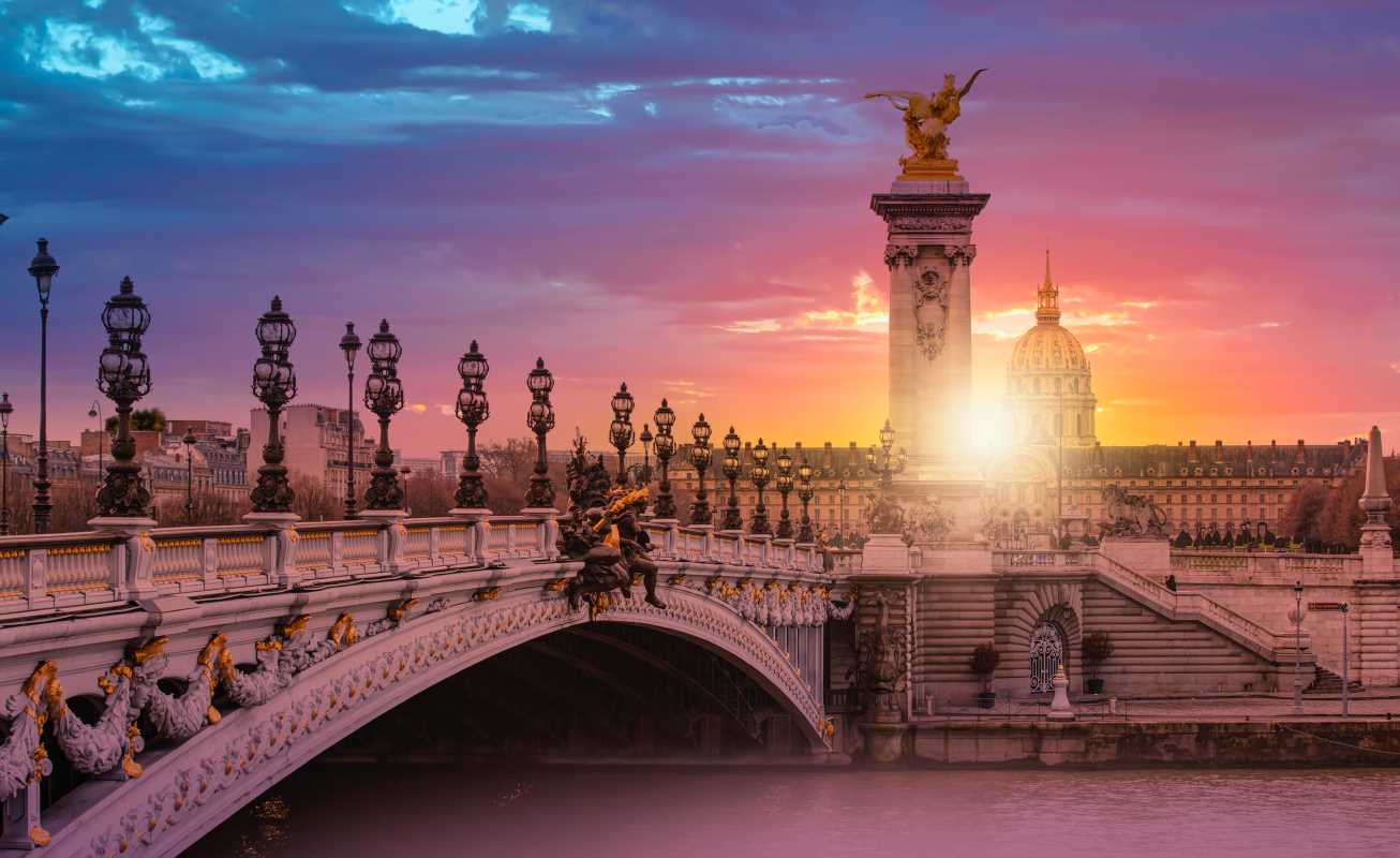 Sunset Walks Along the Seine in Paris, France